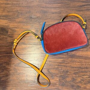 J. Crew Red and Blue Crossbody Bag